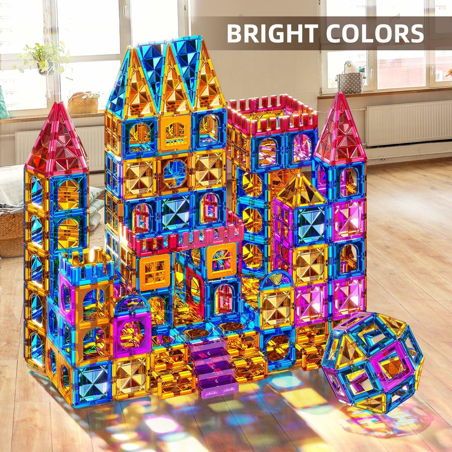 SNAEN Magnet Building Tiles 96 Pieces 3D Blocks Educational Toy for Kids