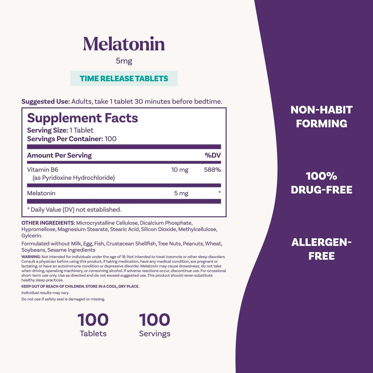 BestBy04/27 Natrol Melatonin 5mg Time Release Sleep Aid 100 Tablets
