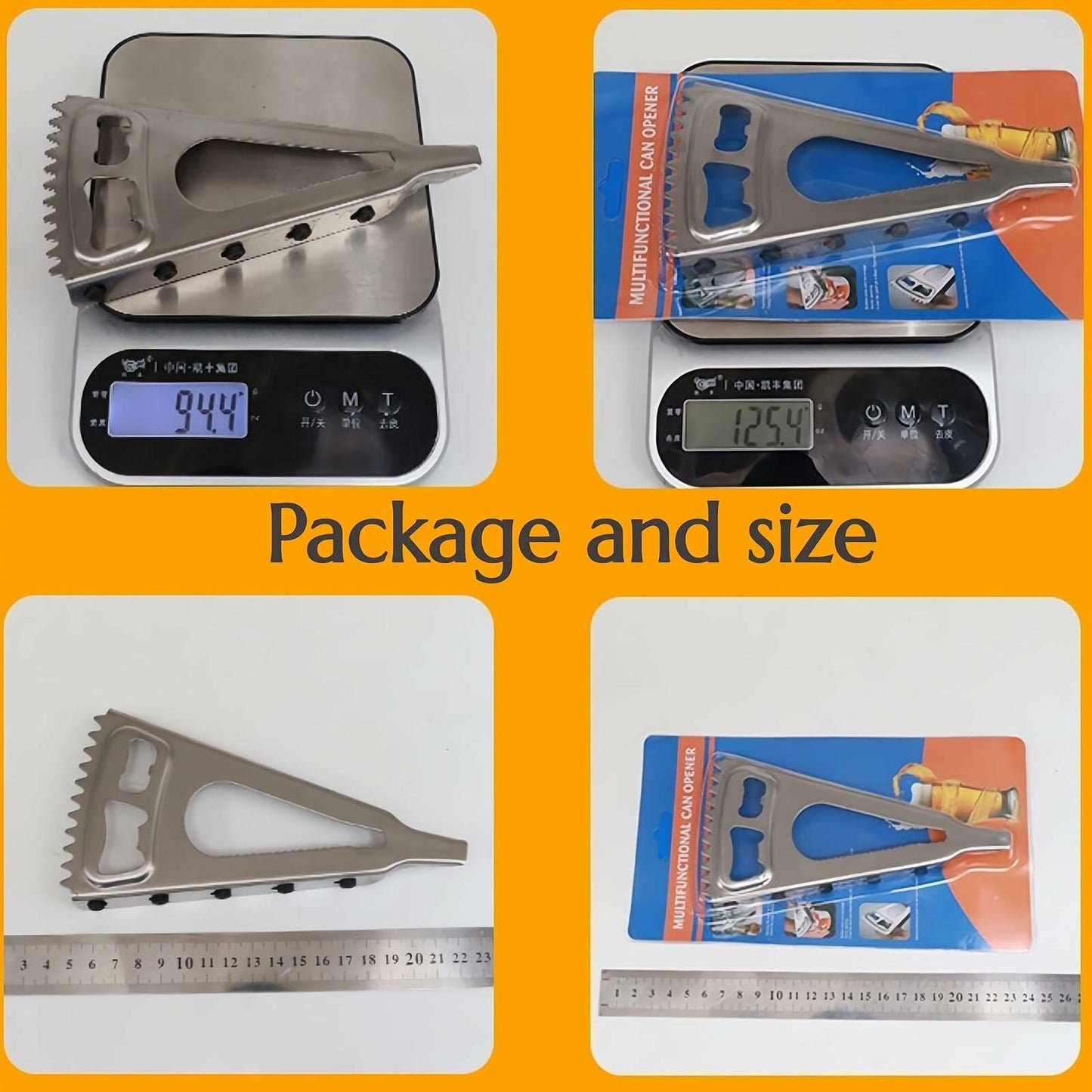KINTEGOOD 6-in-1 Stainless Steel Bottle Opener Multi-Tool for Seniors