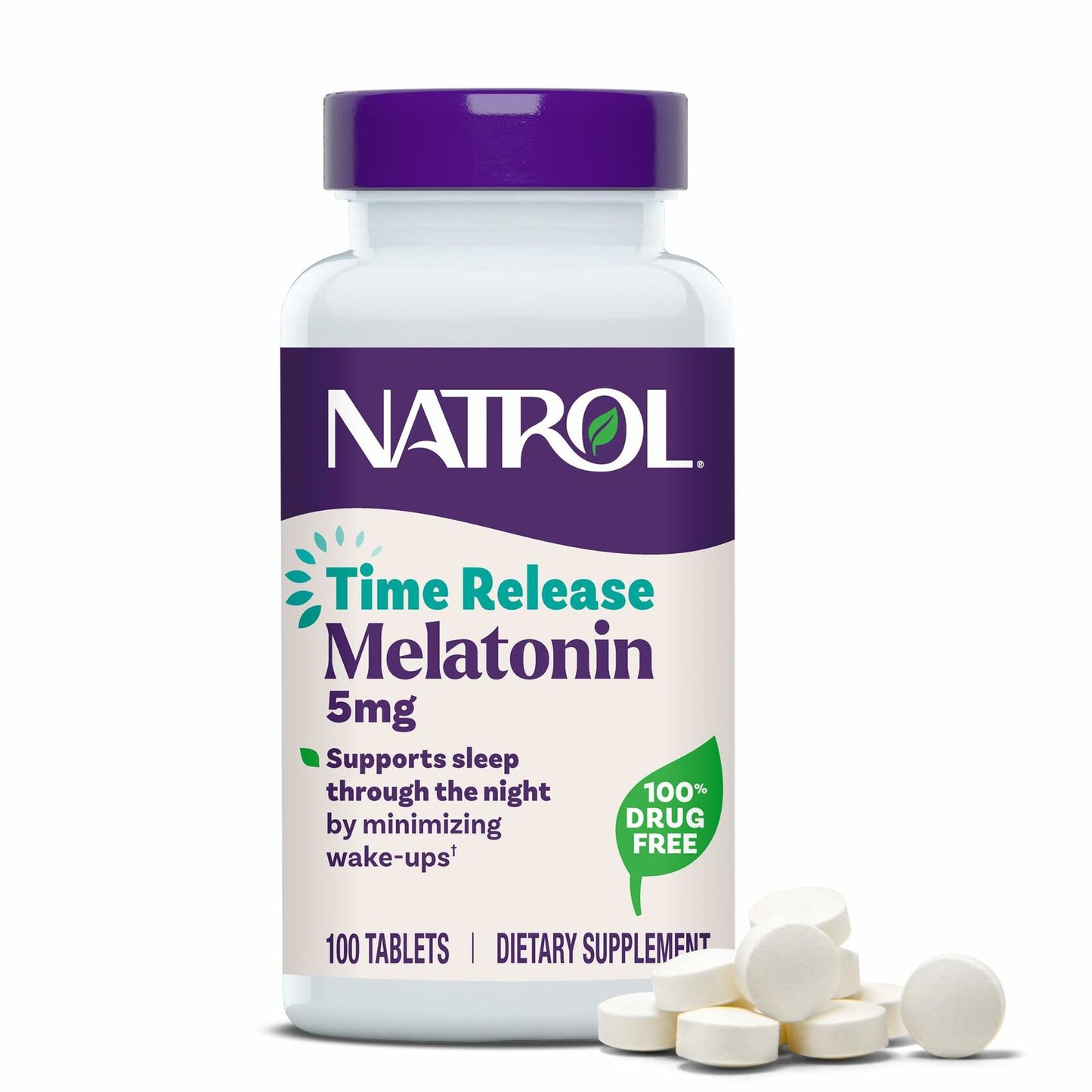 BestBy04/27 Natrol Melatonin 5mg Time Release Sleep Aid 100 Tablets