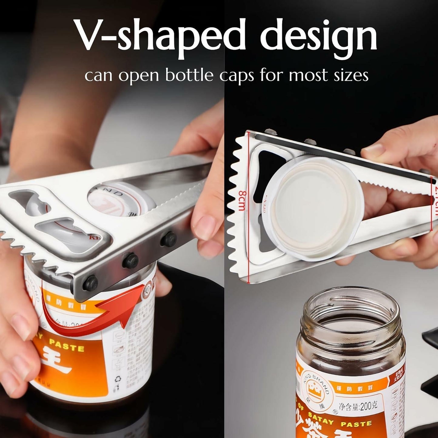 KINTEGOOD 6-in-1 Stainless Steel Bottle Opener Multi-Tool for Seniors