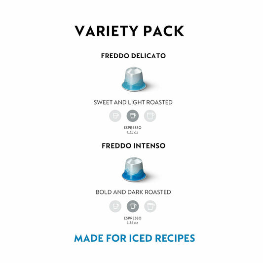 BB06/25 Nespresso Original Line Iced Coffee Capsules Variety Pack 40-Count