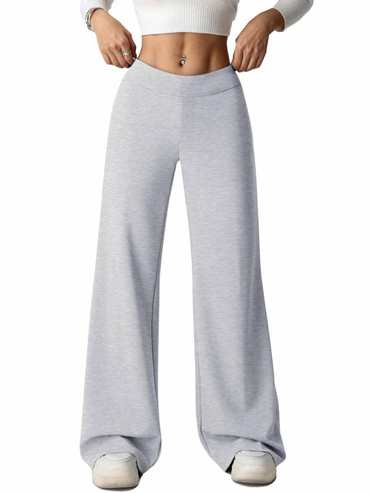 HeSaYep Women's Wide Leg Baggy Sweatpants Embroidered Stars Grey Size S