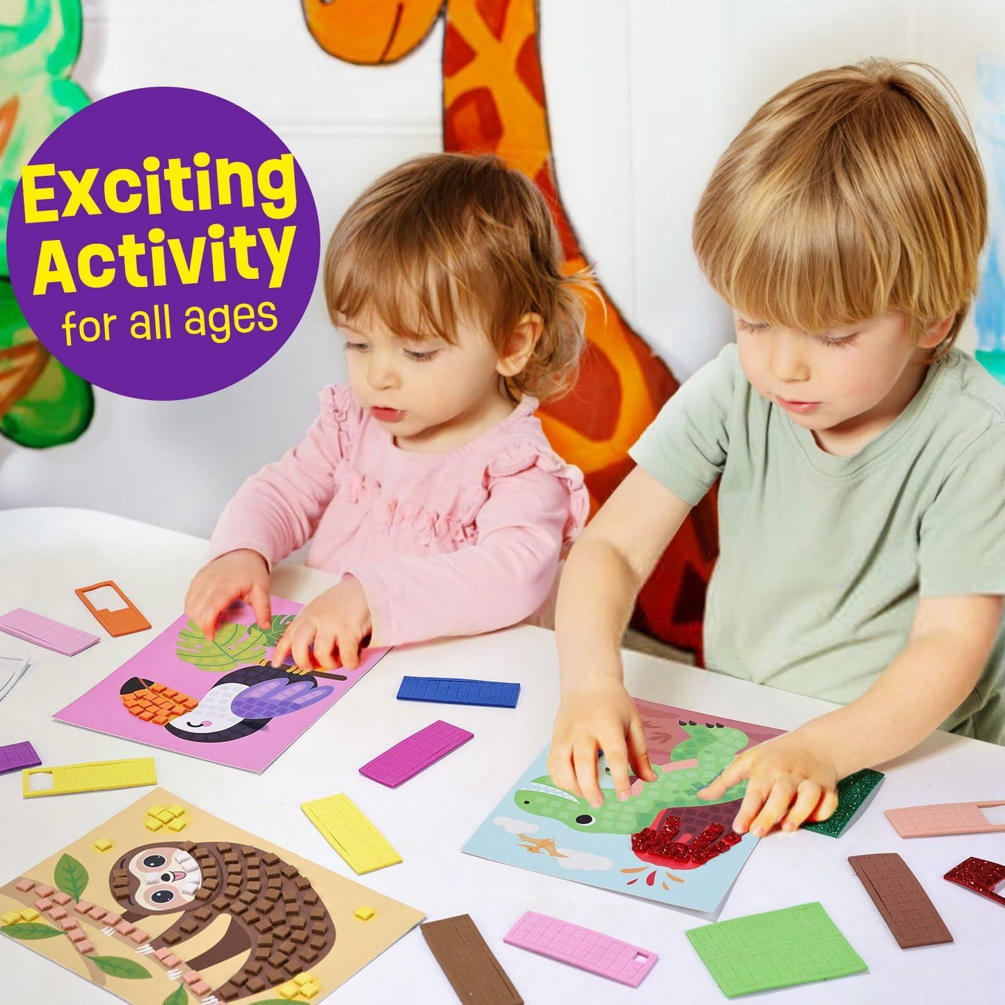LAOESE Mosaic Sticker Craft Kit Kids Easter Gift Creative Activity Ages 3+
