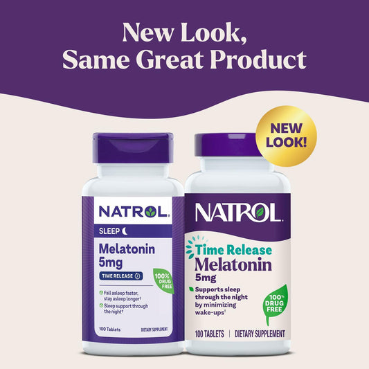BestBy04/27 Natrol Melatonin 5mg Time Release Sleep Aid 100 Tablets