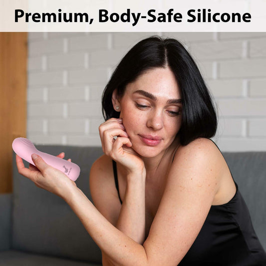 Silicone Mini Wand Vibrator Women 10 Modes Waterproof Rechargeable Quiet