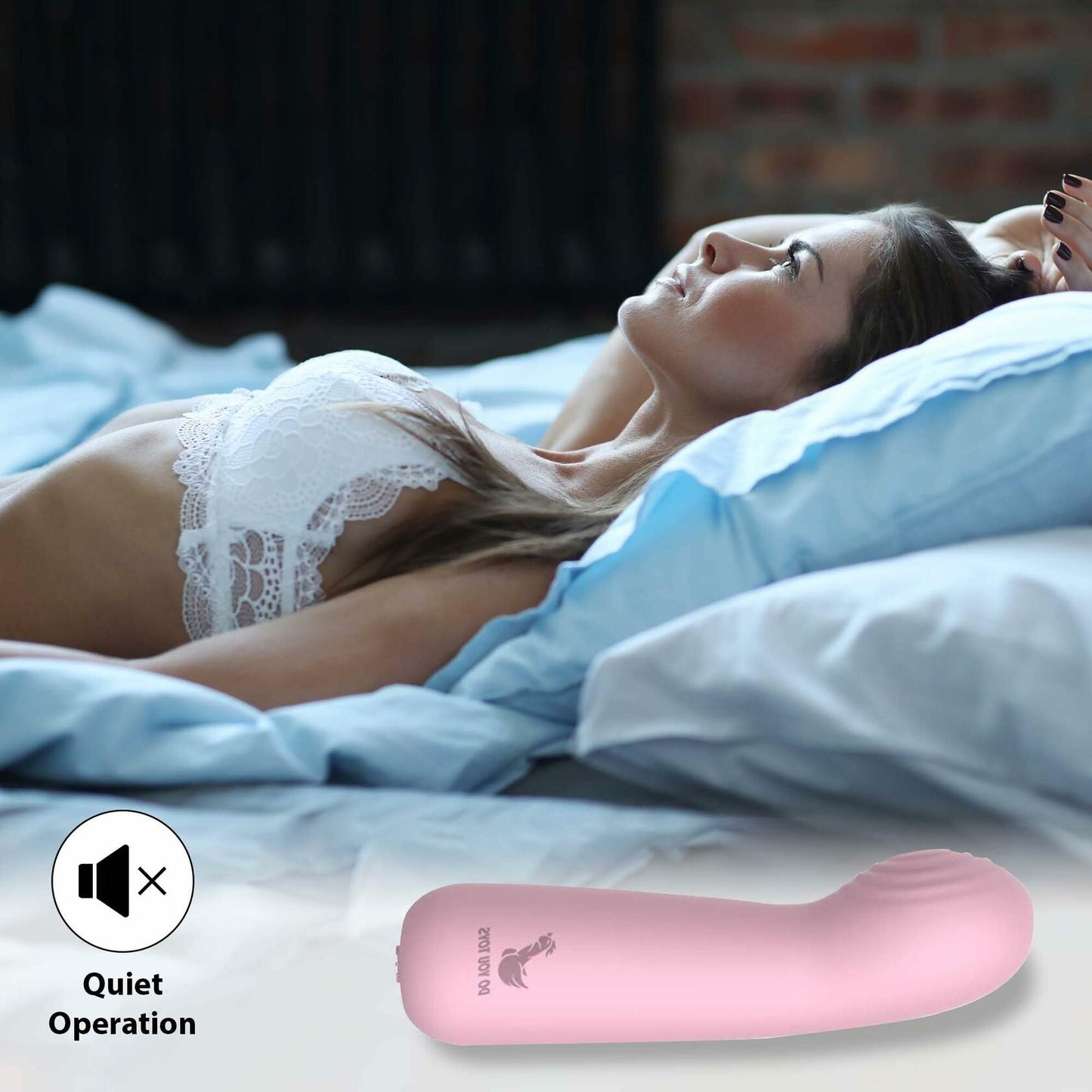 Silicone Mini Wand Vibrator Women 10 Modes Waterproof Rechargeable Quiet