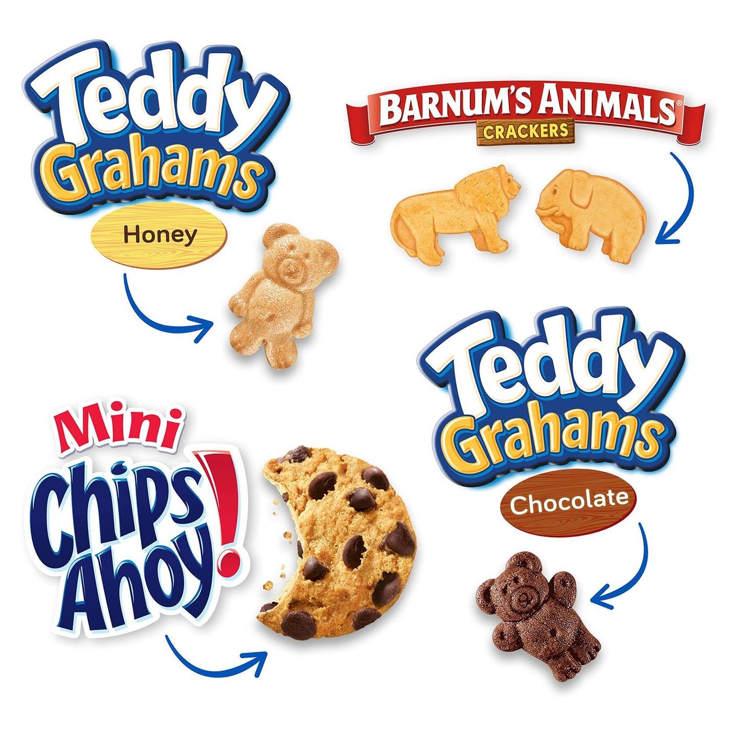 BestBy05/25 Nabisco Fun Shapes Variety Pack Cookies 20 Snack Packs Animal