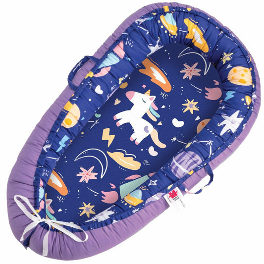 Baby Lounger Cover 100% Cotton Adjustable Soft Newborn Floor Seat Unicorn