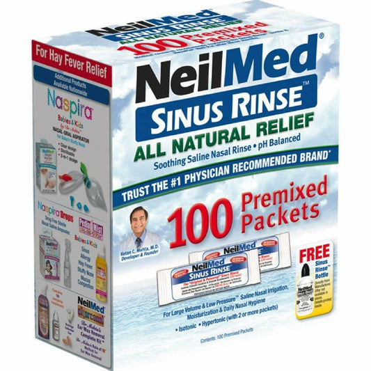 BestBy12/25 NeilMed Sinus Rinse Premixed Refill Packets 100 Each Pack of 11