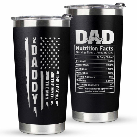 VIWIS Best Dad Tumbler Cup 20oz Father's Day Gift Insulated Travel Mug