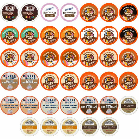 BB11/25 Cappuccino & Hot Chocolate Variety Pack Keurig KCups 40 Count