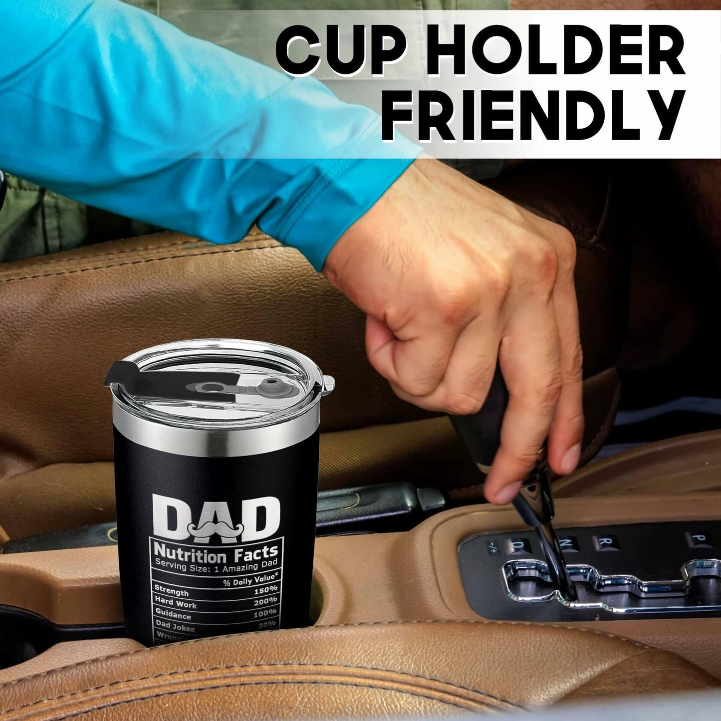 VIWIS Best Dad Tumbler Cup 20oz Father's Day Gift Insulated Travel Mug