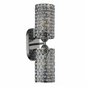 Dolaimy 1 Light Crystal Shade Wall Sconce Black 4.75" 2 Pack