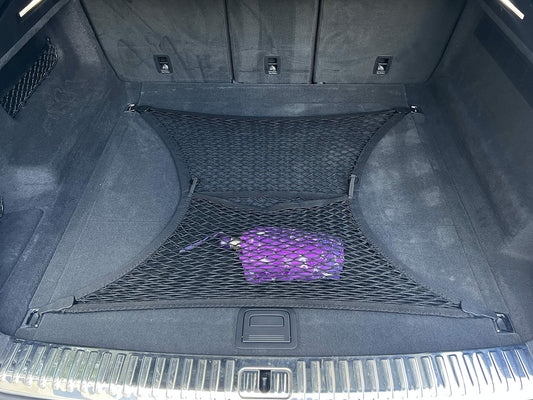 Floor Style Elastic Mesh Cargo Net for Audi Q8 2019-2025 Black