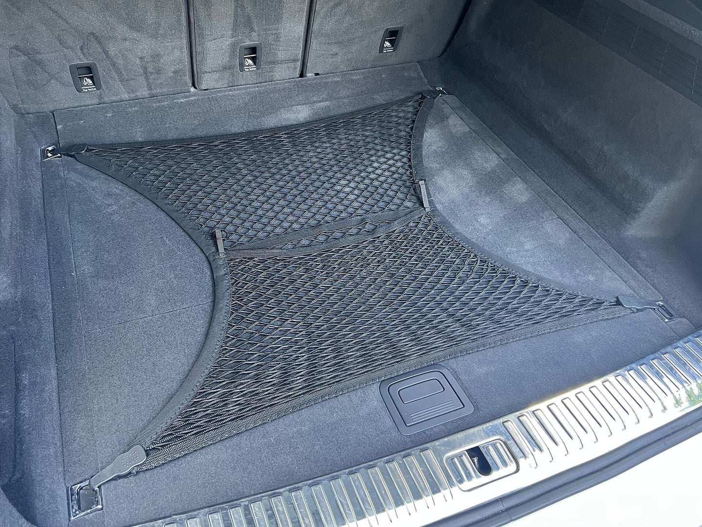 Floor Style Elastic Mesh Cargo Net for Audi Q8 2019-2025 Black
