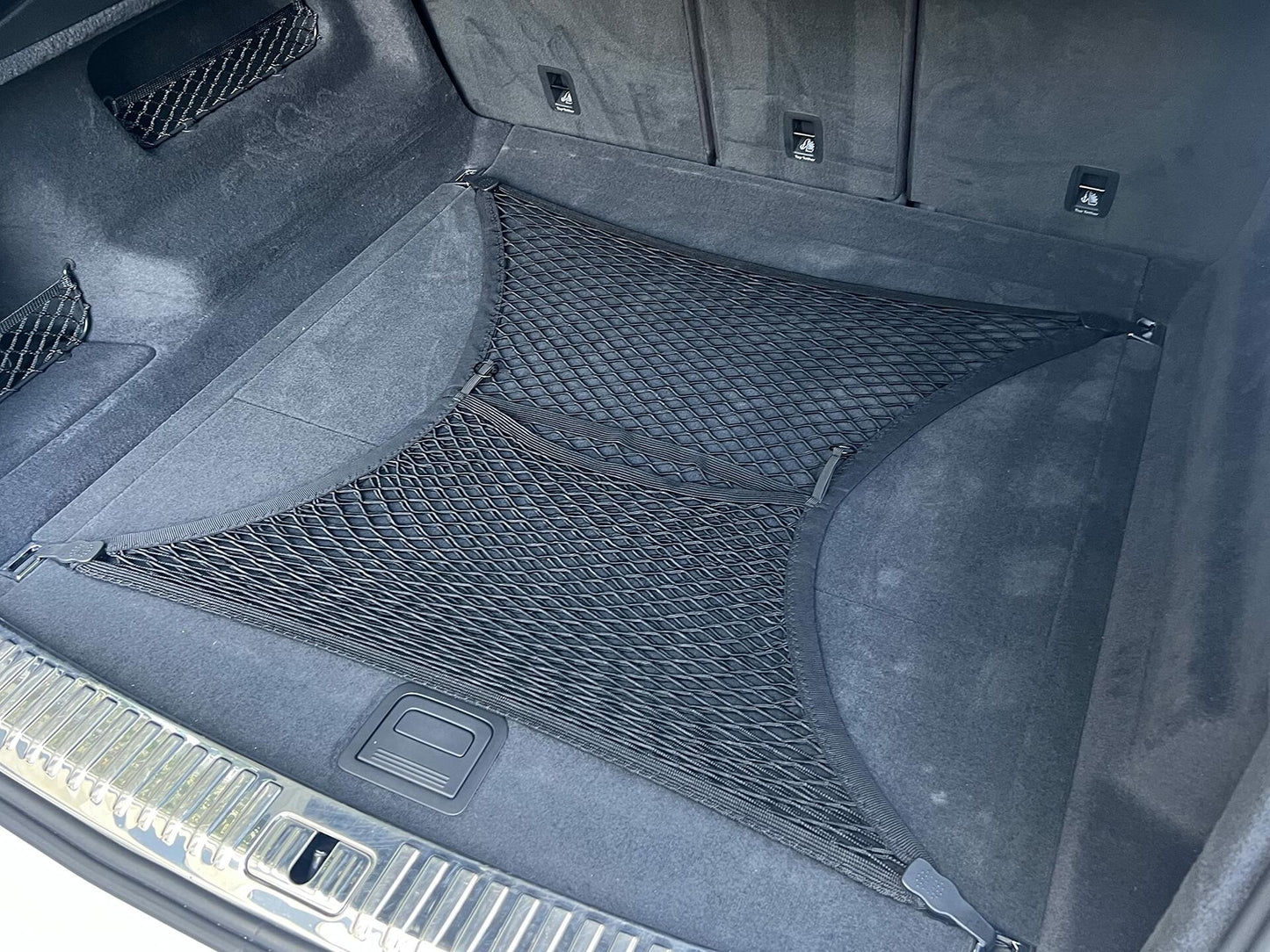Floor Style Elastic Mesh Cargo Net for Audi Q8 2019-2025 Black
