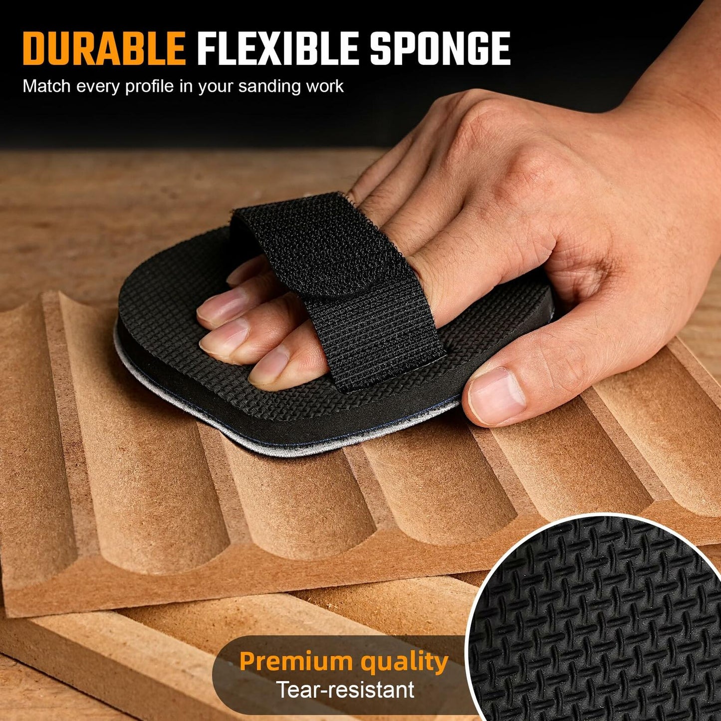 Sbestily 6" Hook & Loop Sanding Disc with Hand Pad for Metal Wood