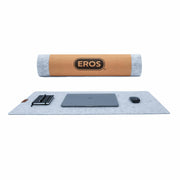 EROS Office Products Non-Slip Felt Desk Mat Light Gray Extra Large XL
