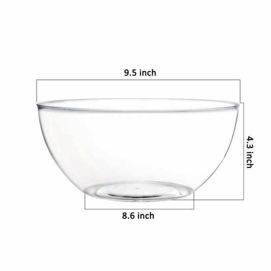 Youngever 4 Pack 115oz Clear Plastic Mixing Serving Bowls Large