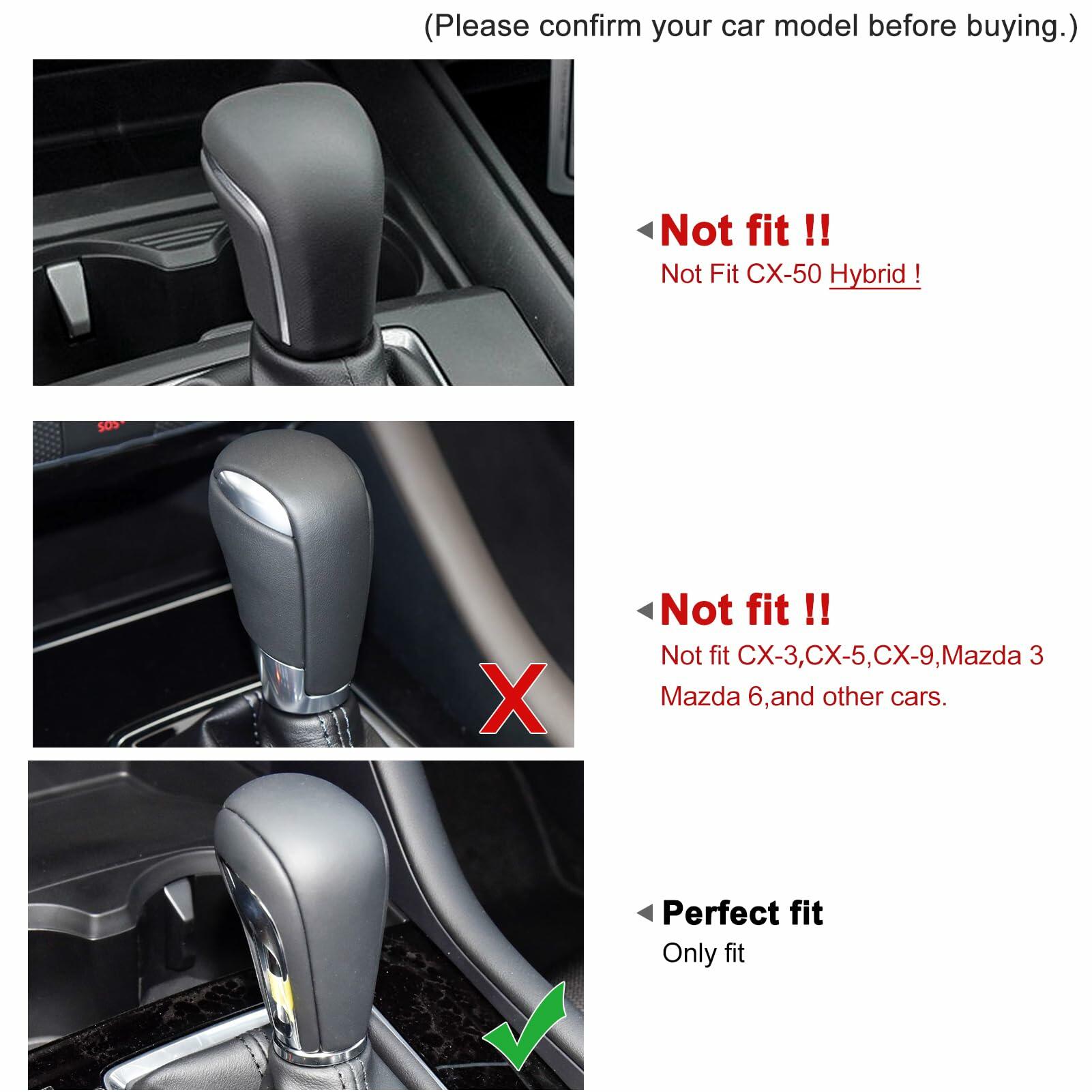 ANFOKAS Mazda 3 CX-30 CX-50 Gear Shift Knob Cover Trim Red