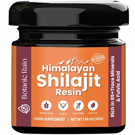 BestBy02/27 Botanic Rain Himalayan Shilajit Resin 85+ Minerals 1.06 oz