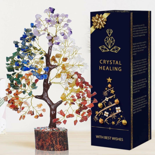 7 Chakra Tree of Life Feng Shui Gemstone Bonsai Spiritual Decor Gifts