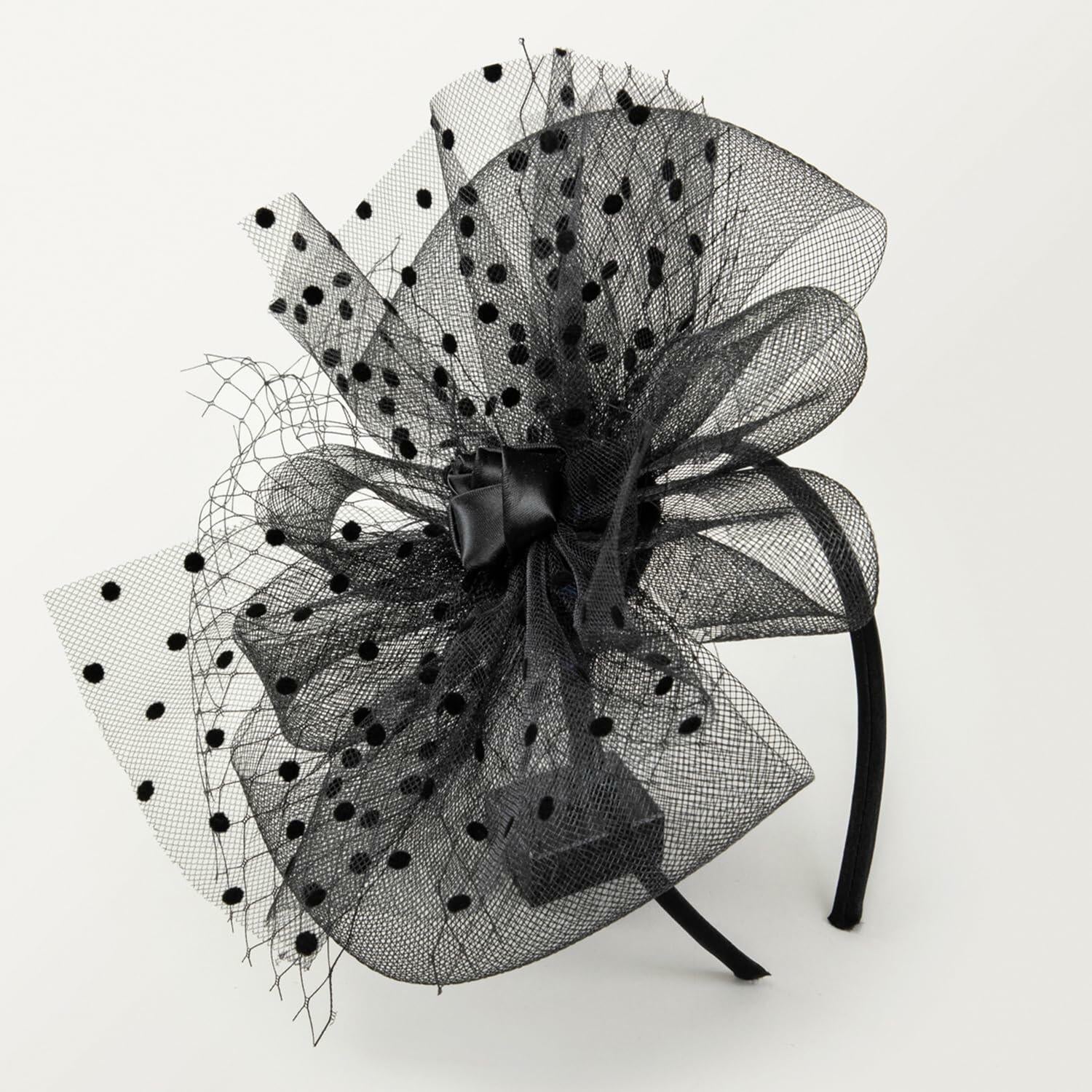 Unpifolov Fascinators Feather Headband Wedding Tea Party Black