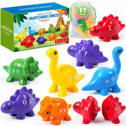 52 PCS Double-Sided ABC Alphabet Dinosaur Toy Montessori Colors Matching Game
