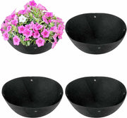 9Pcs 12" Round Hanging Basket Liners Felt Planter Insert for Garden Pots