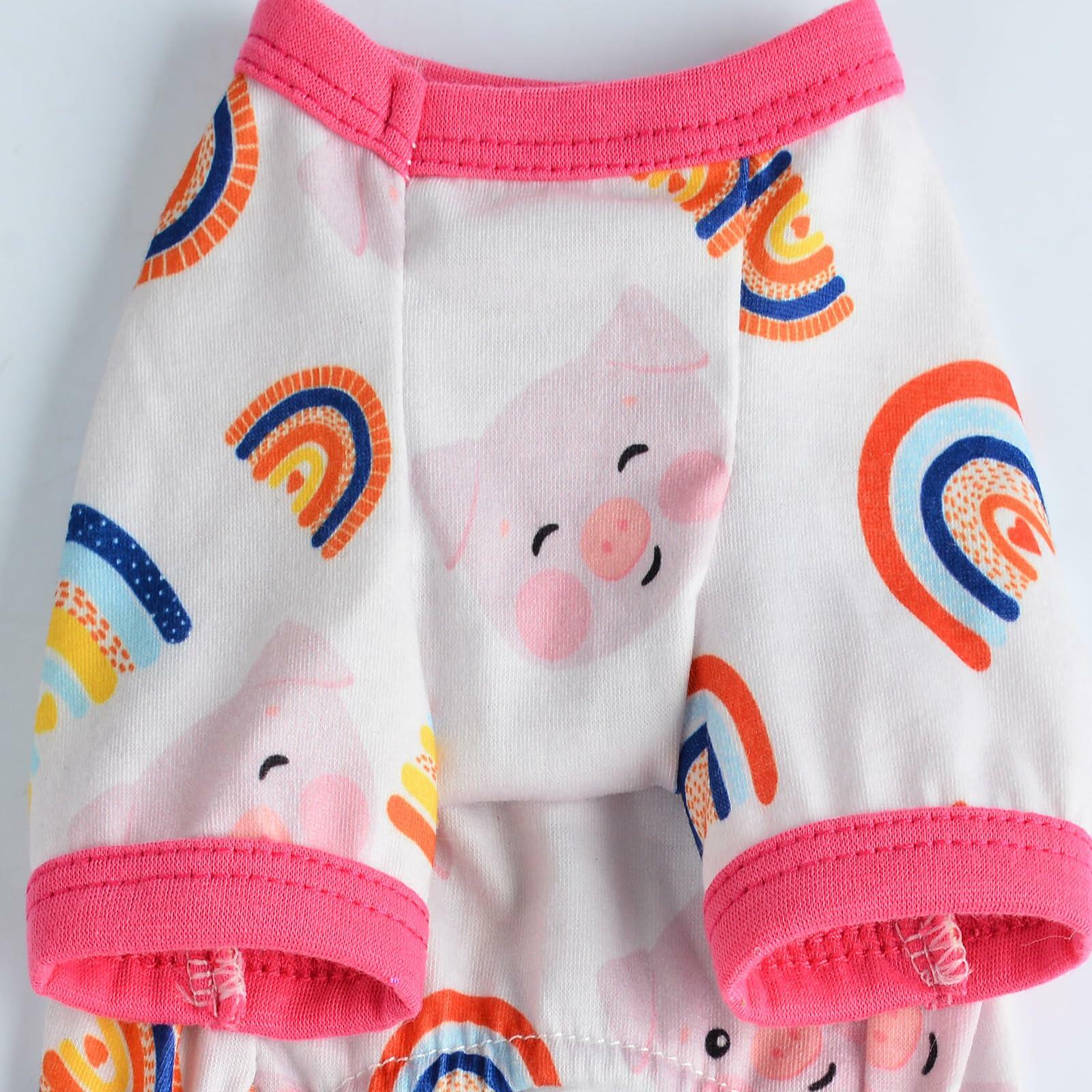 Dog Pajamas Small Chihuahua Yorkie Teacup Puppy Pjs Soft Pet Clothes Size 2XL