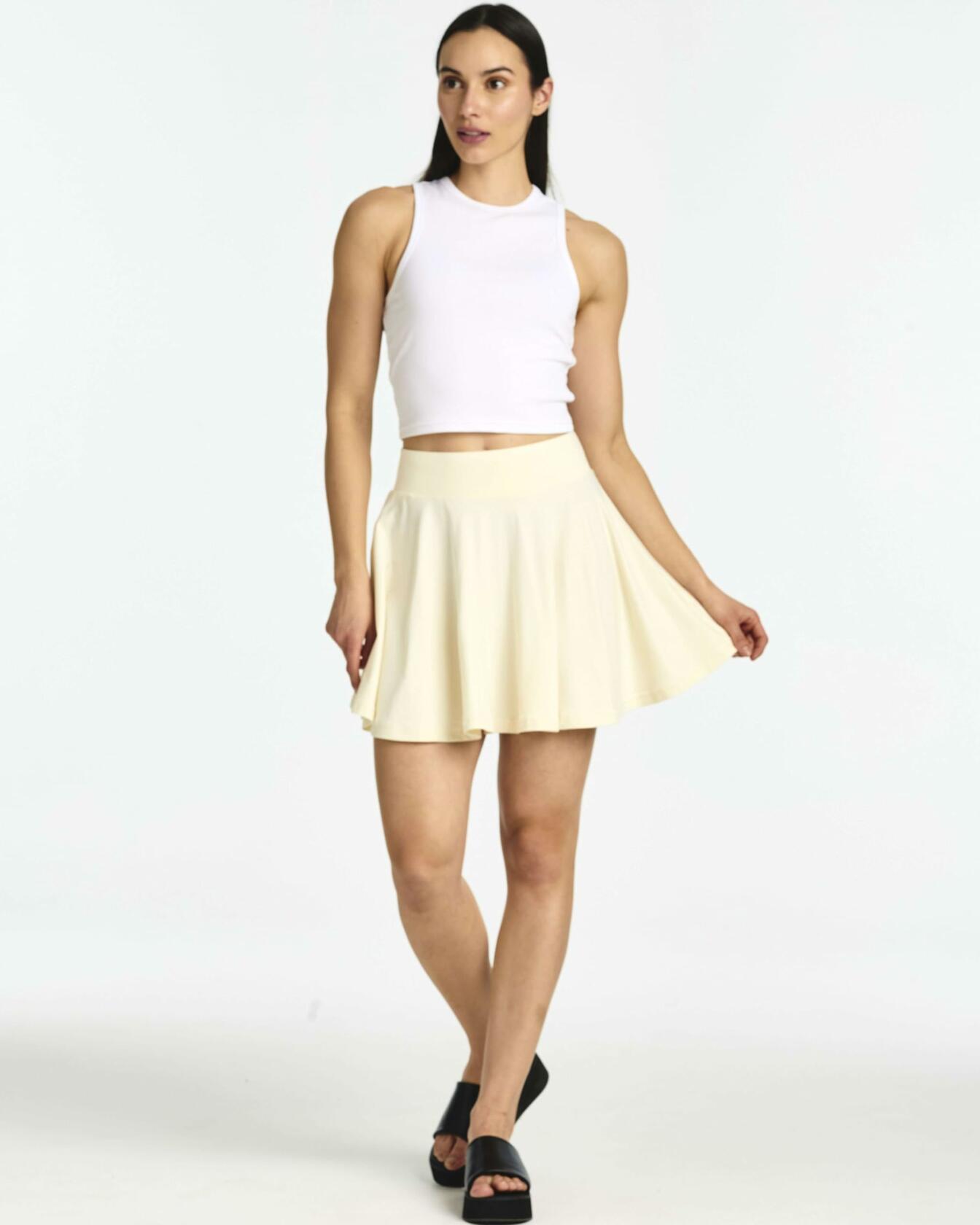 4-Pack Women's Plus Size Pleated Mini Skirts Skater Flowy High Waist Size 3X