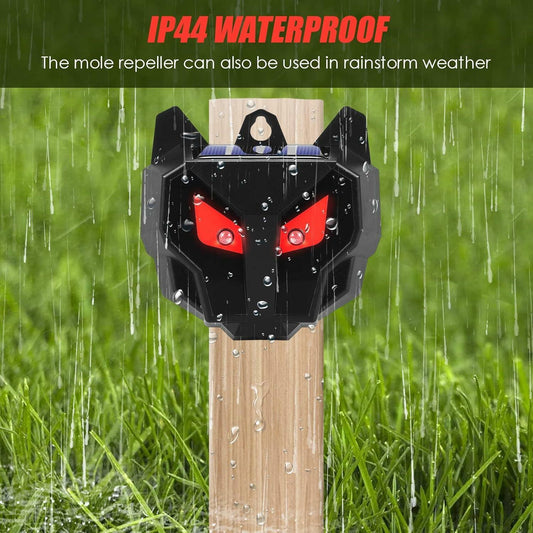 2 Pack Solar Nocturnal Animal Repeller Waterproof Ultrasonic Yard Deterrent