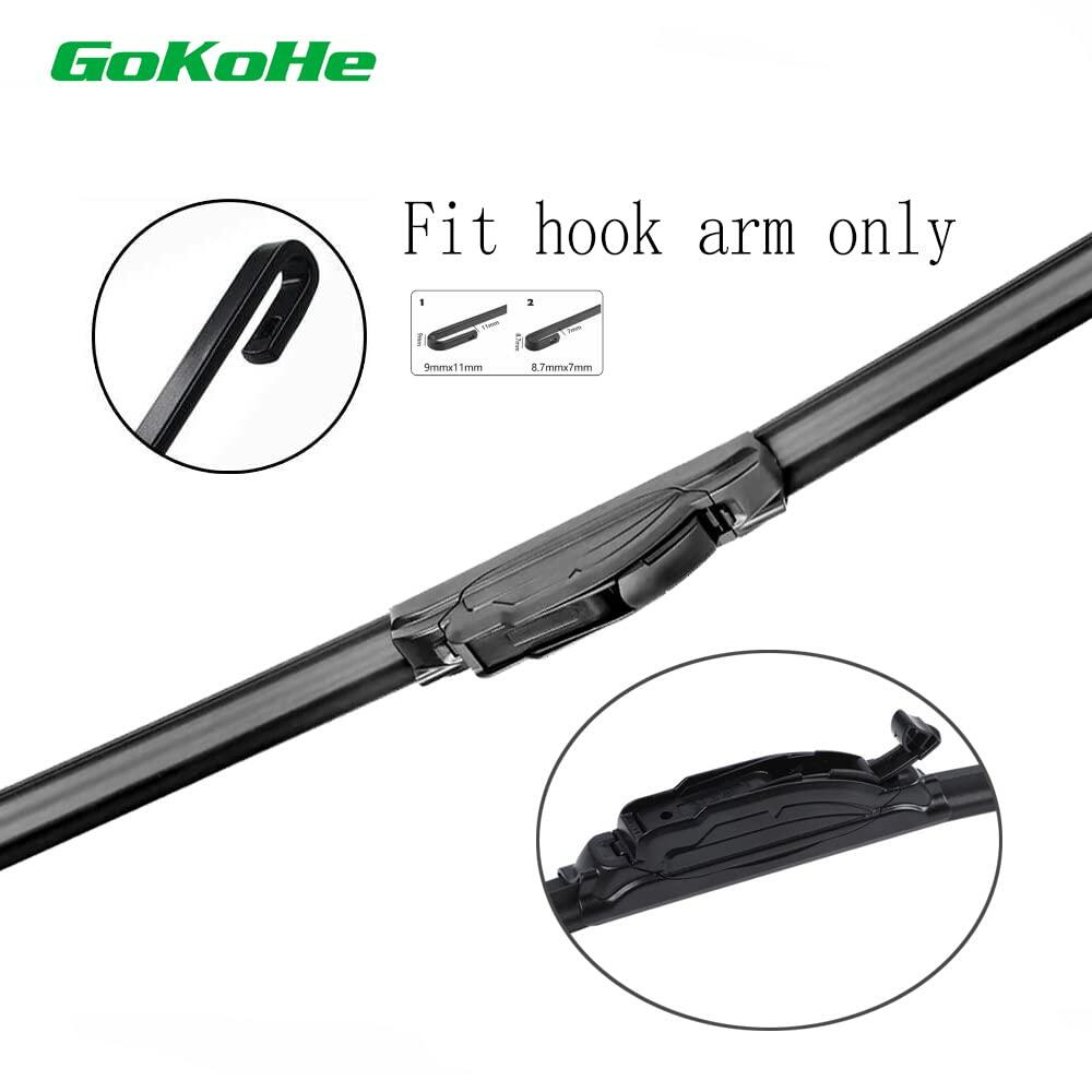 GoKoHe Windshield Wiper Blades 21"+20" for Honda CR-V Dodge Dakota PT Cruiser
