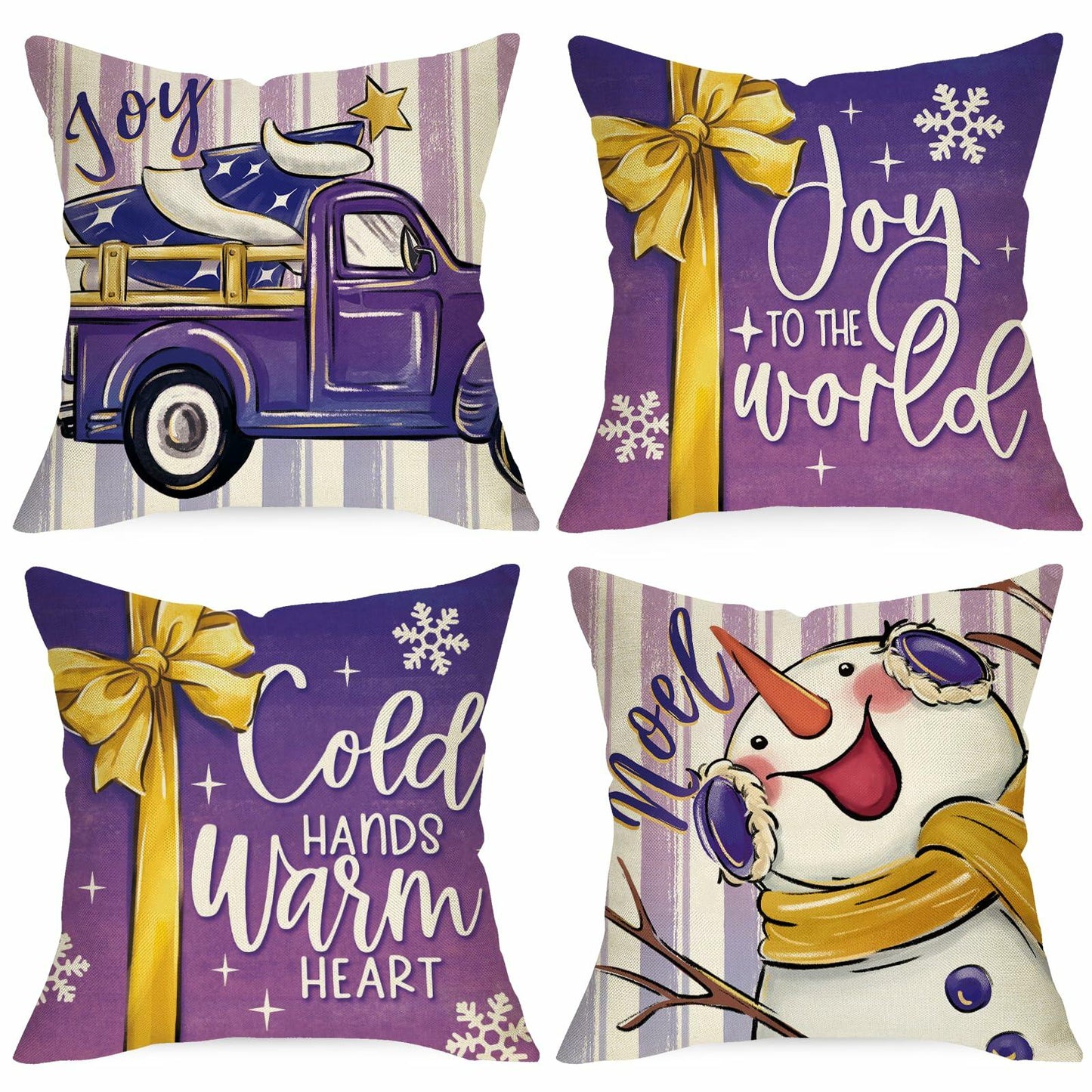 Ussap Nutcracker Christmas Throw Pillow Covers 18x18 Red Green Set of 4