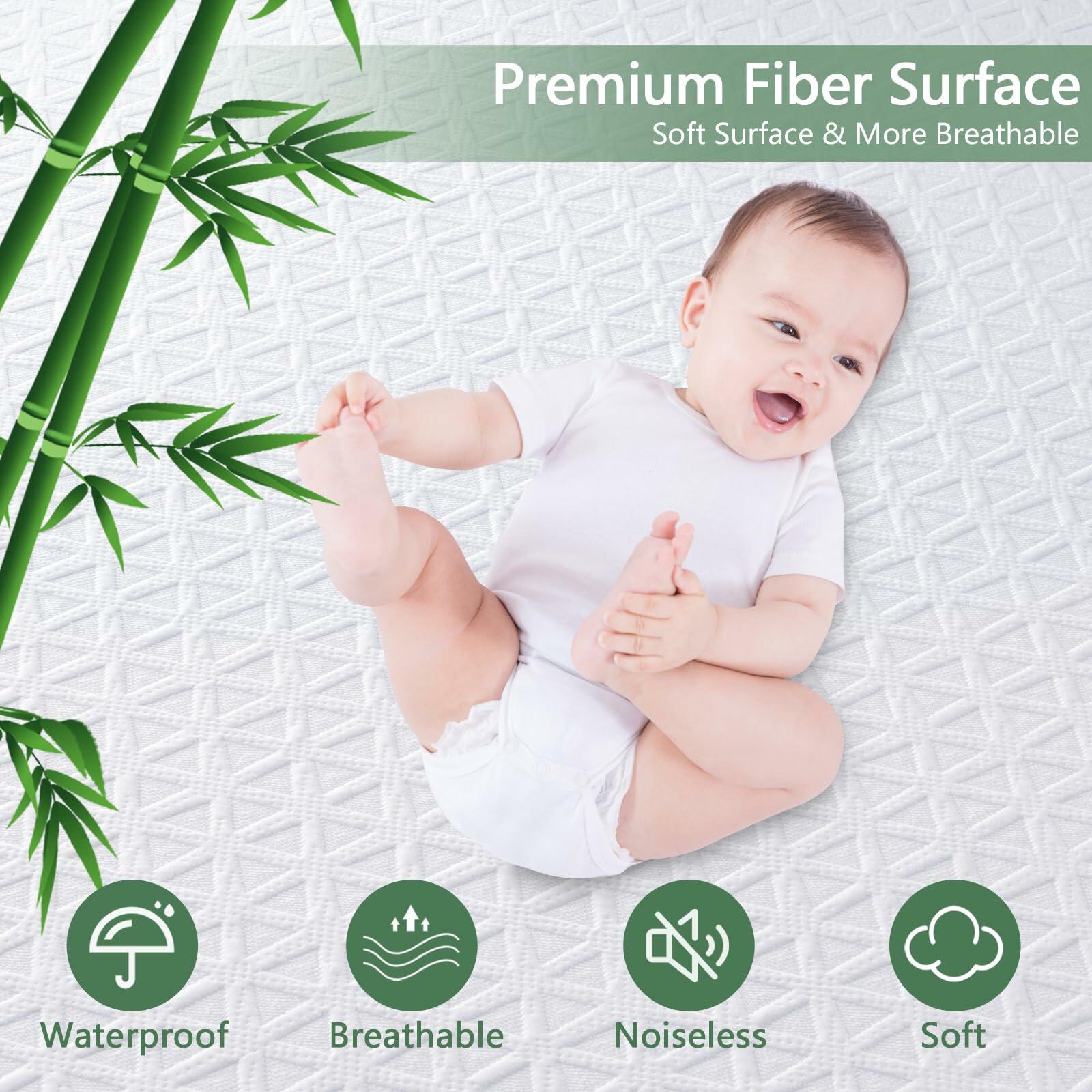Premium 100% Waterproof Mattress Protector King Size 8''-21'' Deep Pocket White