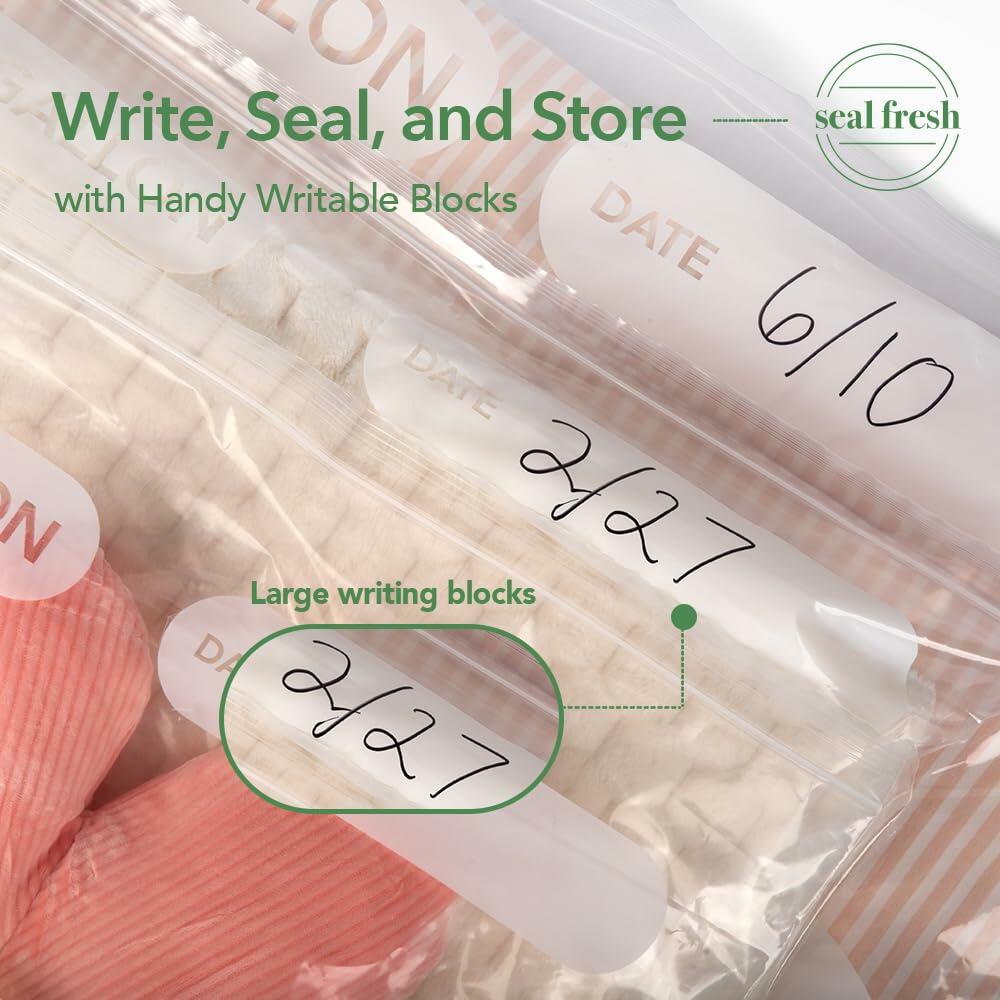 Seal Fresh 5 Gallon Plastic Storage Bags 18x24 Clear XXL 15 Count
