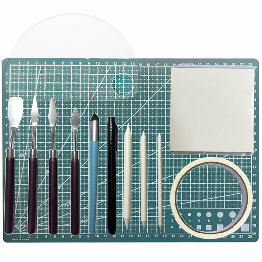DAIZART Oil Painting Tool Set Palette Knife Blending Sponge Pen Art Supplies