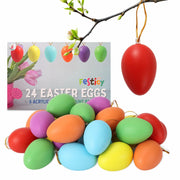Festicy Easter Eggs Set 48 XXL 2025 with 6 Paints & 2 Brushes Durable Decor