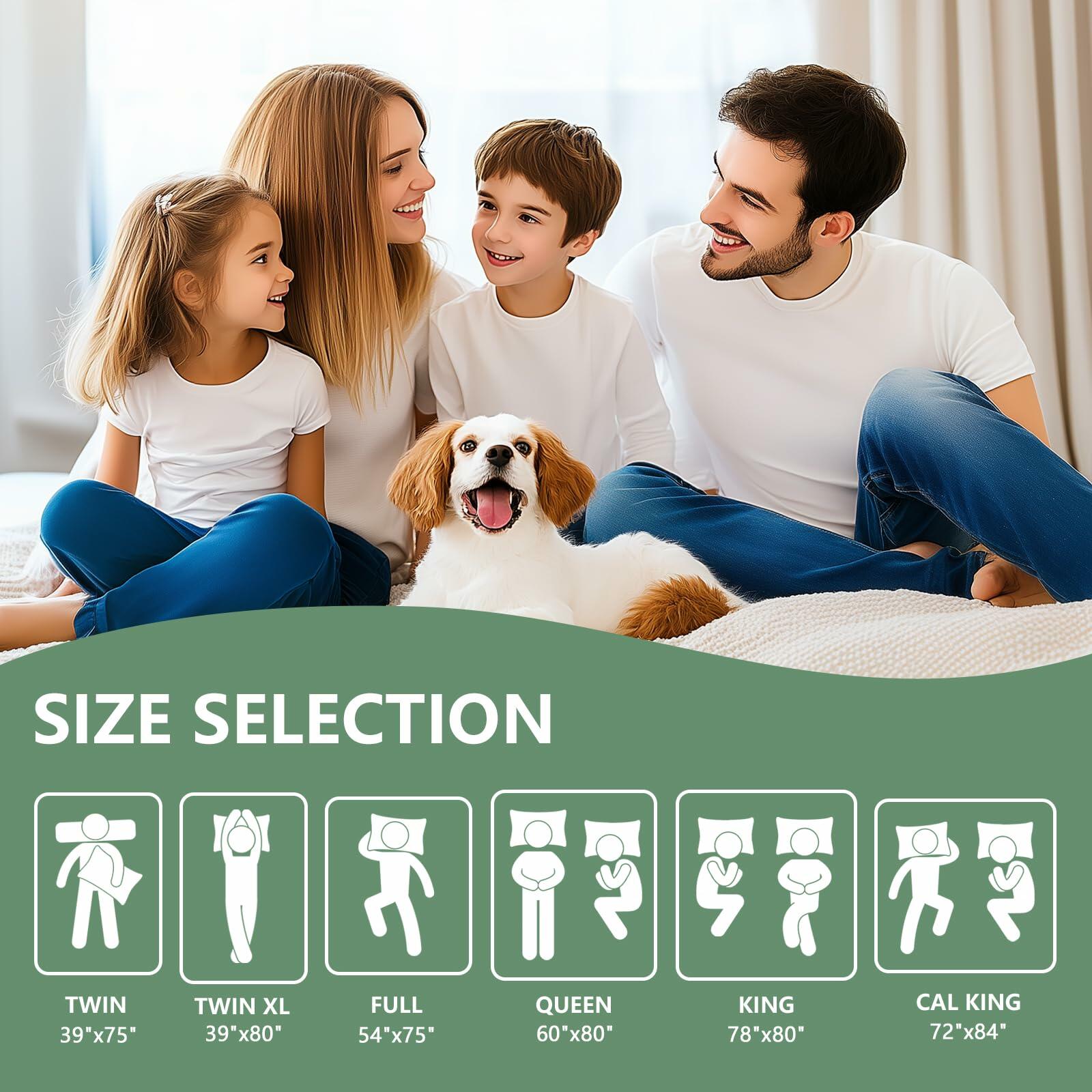 Premium 100% Waterproof Mattress Protector King Size 8''-21'' Deep Pocket White