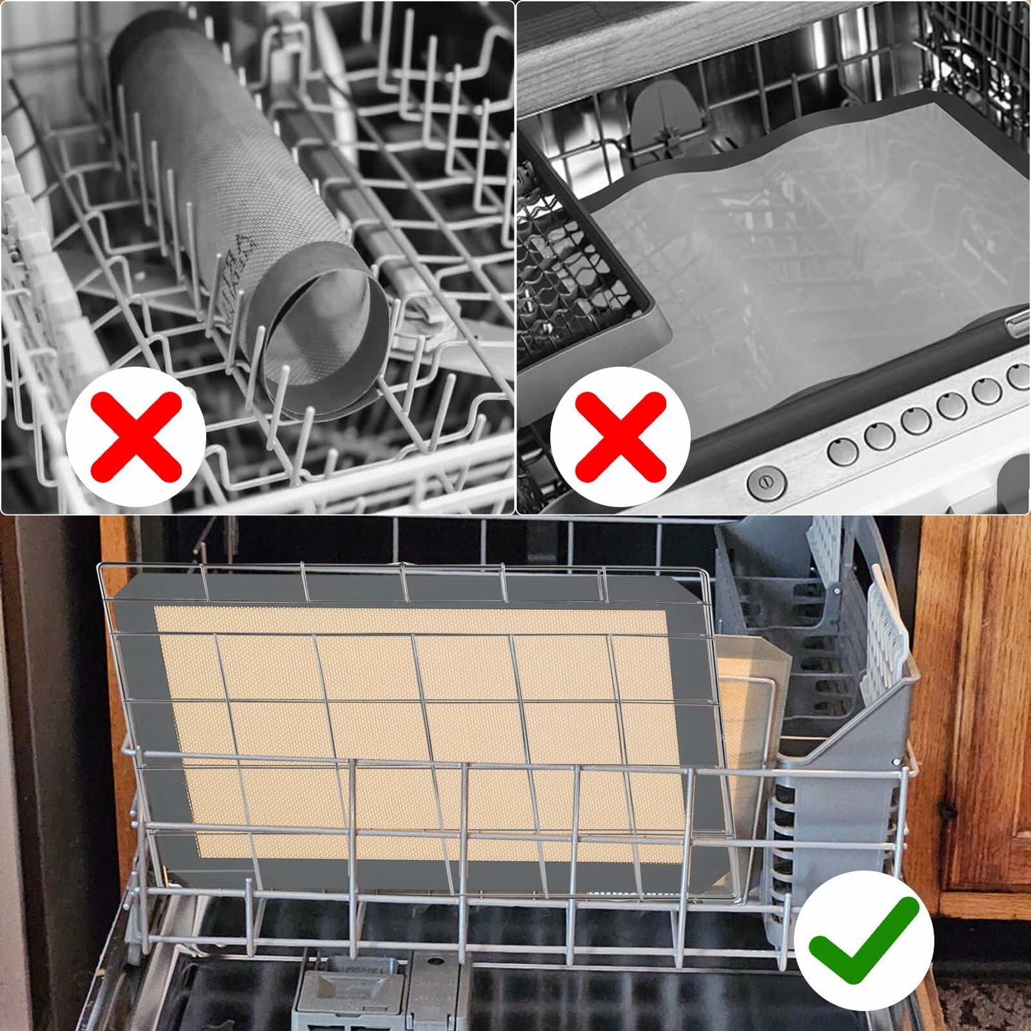 Dishwasher Basket for Silicone Baking Mats, Lids, Hot Pads & More Storage