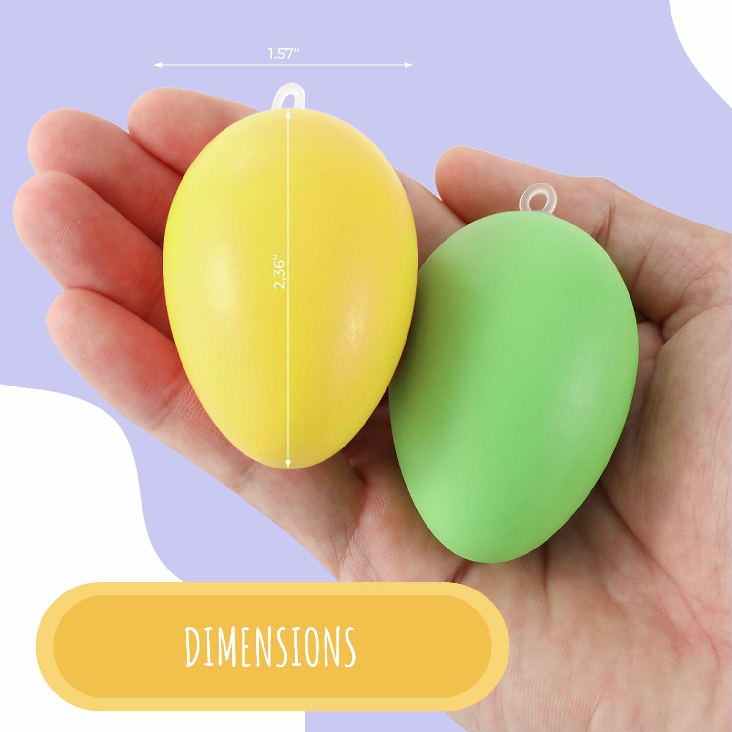 Festicy Easter Eggs Set 48 XXL 2025 with 6 Paints & 2 Brushes Durable Decor