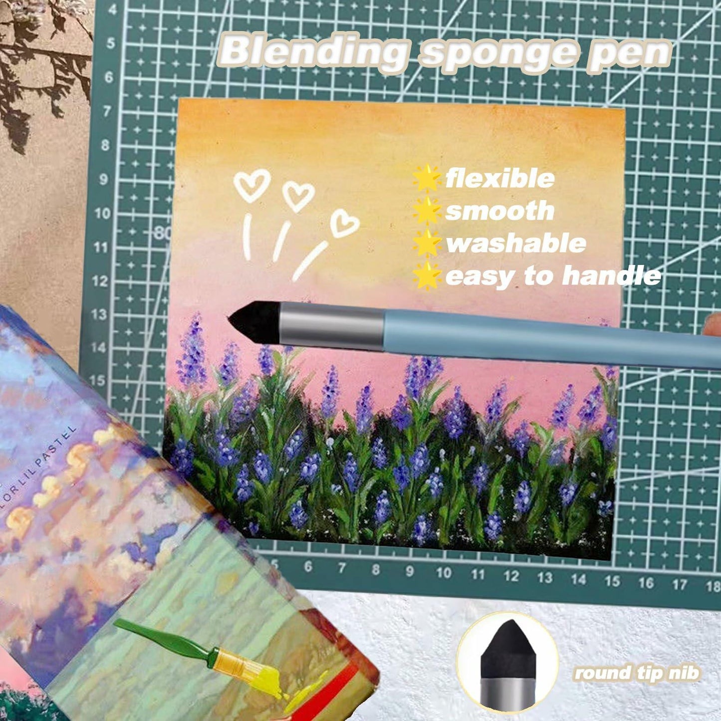 DAIZART Oil Painting Tool Set Palette Knife Blending Sponge Pen Art Supplies