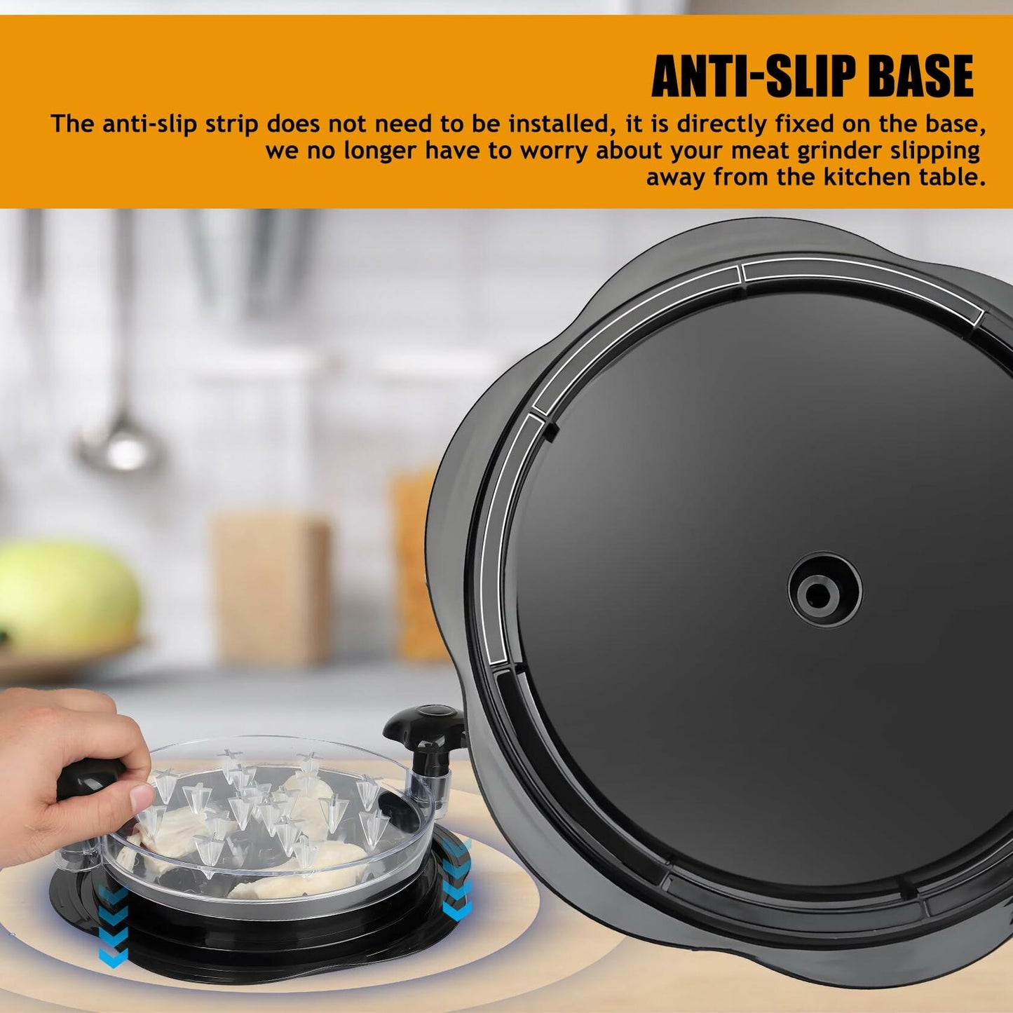 Chicken Shredder Tool Large with Tray Brush Non-Slip Handle Black BPA Free