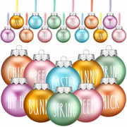 Vinsot 12pcs Easter Hanging Ornaments Plastic Eggs Bunny Chick Decor