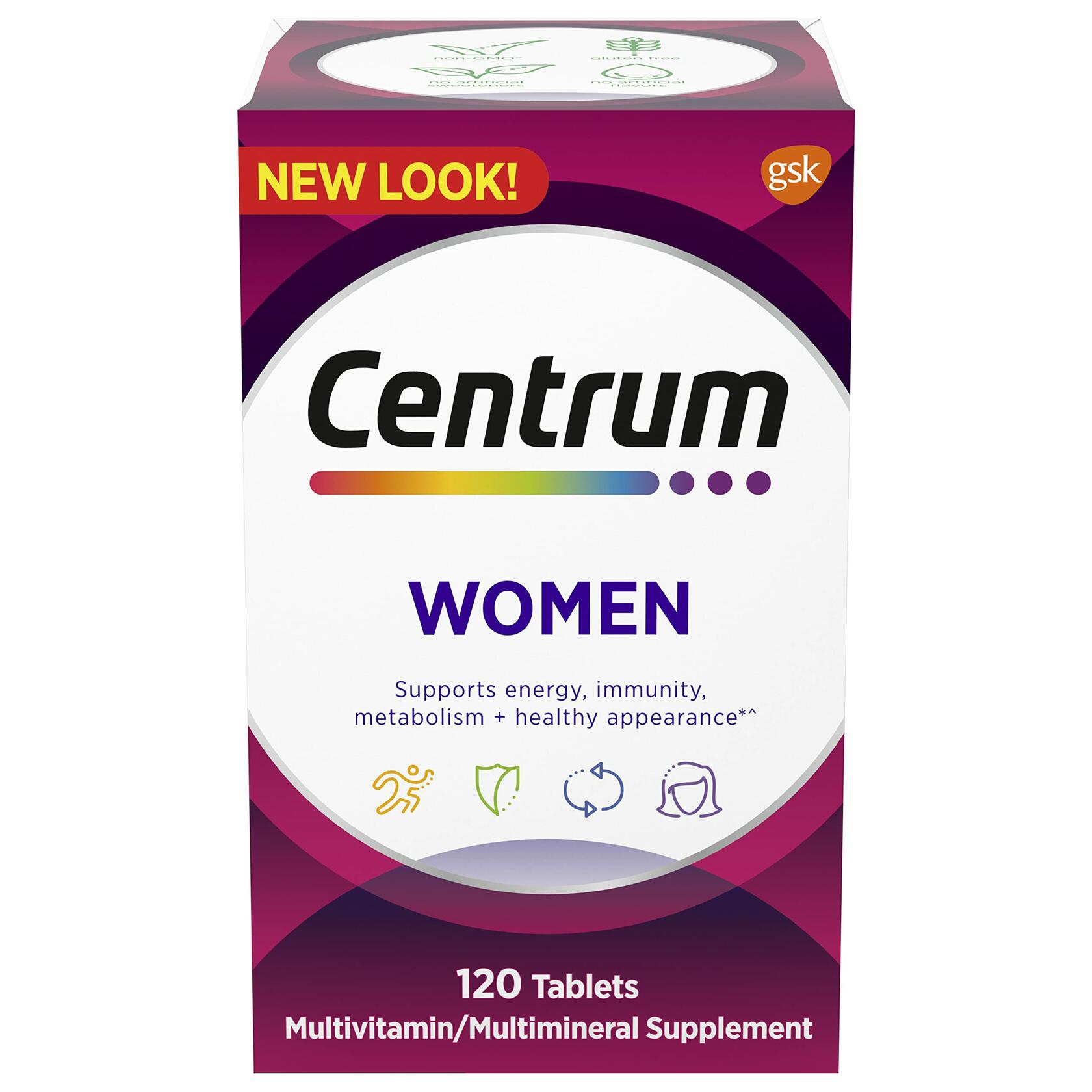 BestBy10/25 Centrum Multivitamin Women Iron Vitamin D3 B Vitamins 120 Count