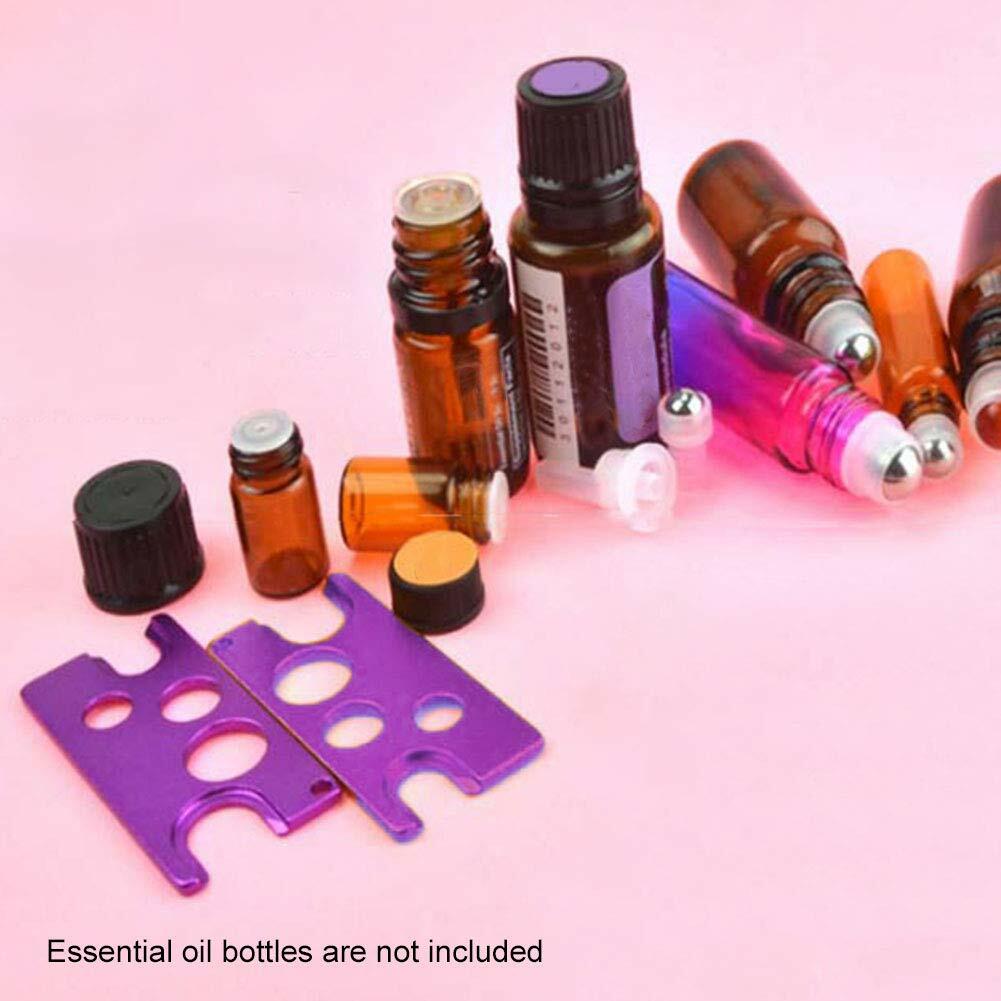 Faddare Essential Oil Bottle Opener Set 3pcs Purple Rose Red Green