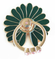 Ailifly Multi Style Cute Pattern Metal Cell Phone Ring Grip Stand Dark Green