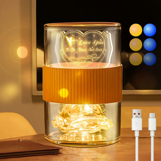 AO LI GEI Touch Bedside Table Lamp LED USB Rechargeable Warm Light