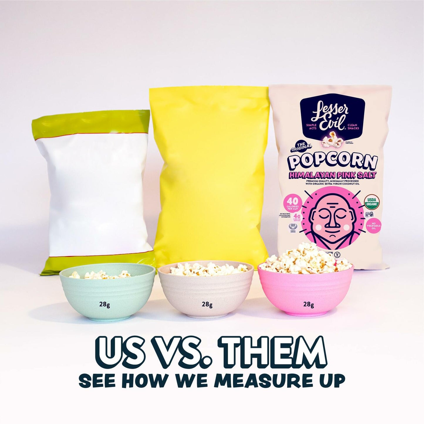 BestBy07/25 LesserEvil Organic No Cheese Cheesiness Popcorn 4.6oz Pack of 3